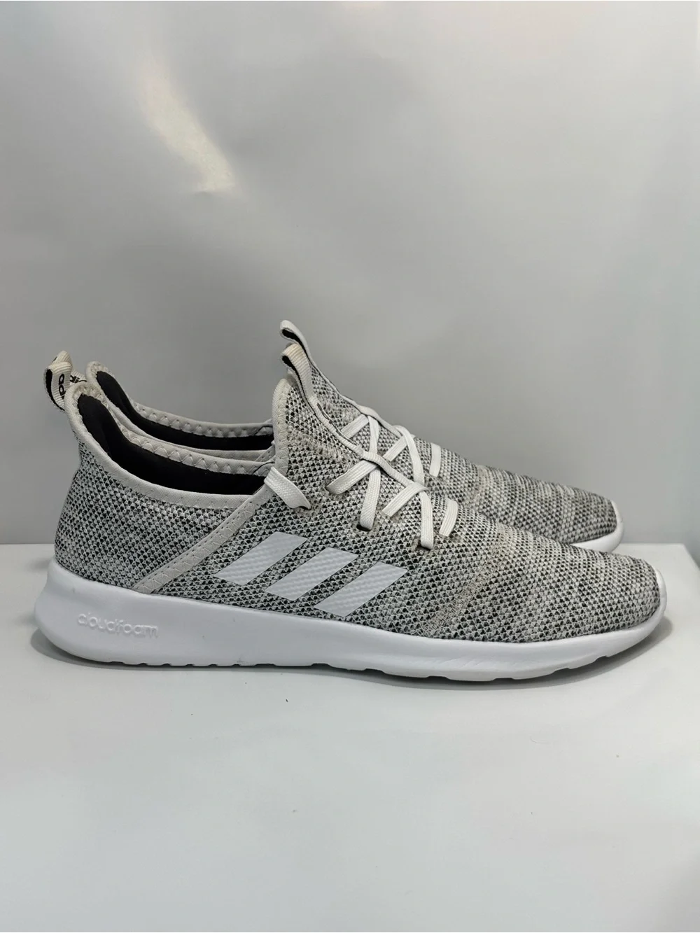Adidas Cloudfoam Pure Women's Size 8 Cloud White/Black Shoes Sneakers DB0695